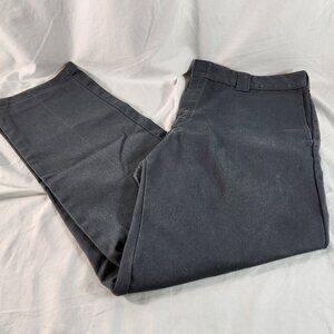 Dickies Slim Straight Workwear Pants Mens Size 38 x 30 Wide Belt Loop Gray